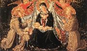 GOZZOLI, Benozzo Madonna and Child with Sts Francis and Bernardine, and Fra Jacopo dfg oil on canvas